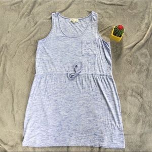 Olive & Oak Blue Sleeveless Drawstring Dress
